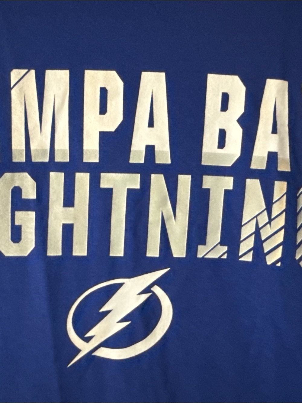 Tampa Bay Lightning Champion Primary Logo Jersey T-Shirt - Blue - Size 3XL- NWOT - Picture 6 of 12
